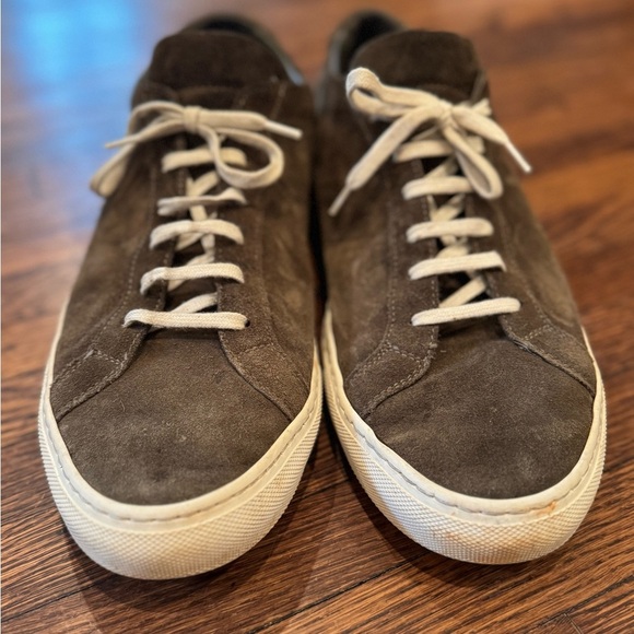 Common Projects Green Suede Men's Sneakers  Designer Luxury Brand Size 13 - Picture 5 of 6